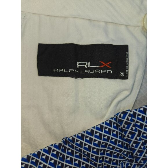 RLX Ralph Lauren Mens Golf Shorts 35 Blue Geometric Performance - Picture 3 of 8